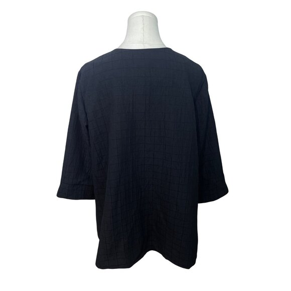 Susan Graver Women’s Black Textured Jacket With Single Button Sz MP - Picture 3 of 8